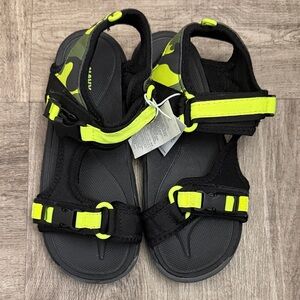 Kids Black and Yellow Sandals